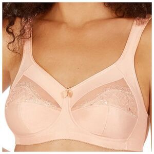 Amoena Isadora Wireless Mastectomy Pocket Bra Sz 34DDD Nude Non-Padded